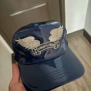 Robin's Jean Navy Blue patent leather hat